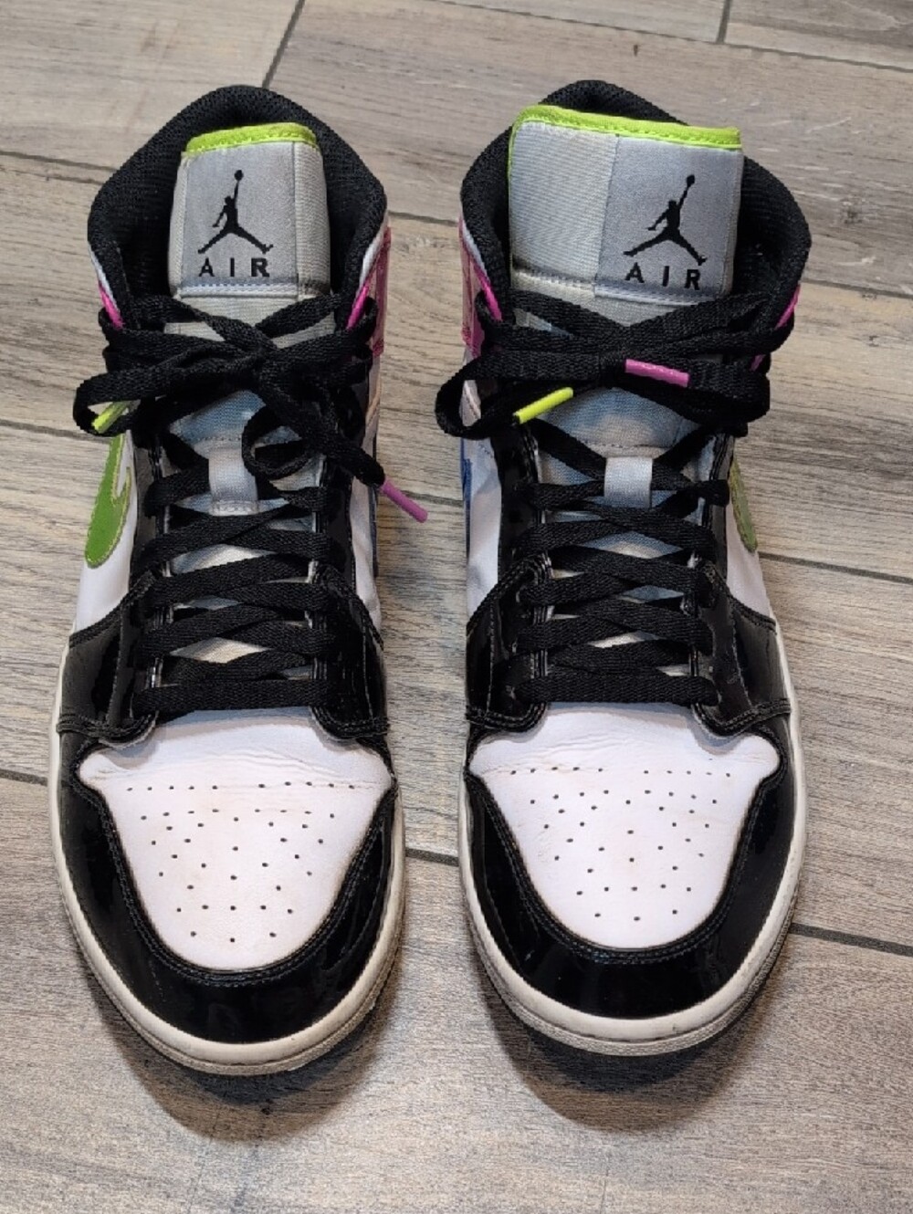 Air Jordan Mid SE Cyber Active Y2K Retro High Top Basketball Sneakers - Picture 6 of 12